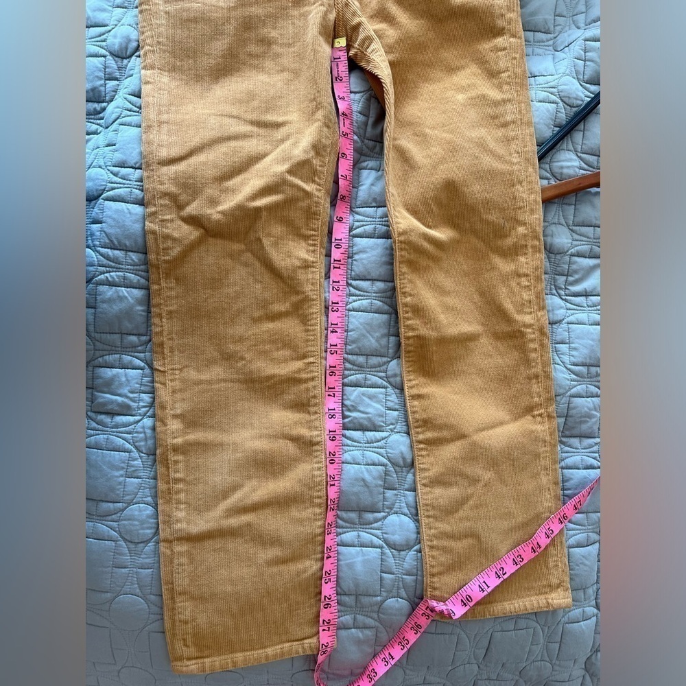 NWT Adriano Goldshmied Boost Mustard Yellow Corduroy Straight Leg Jean in Mud - Picture 16 of 16